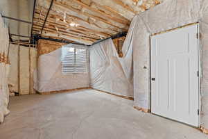 View of below grade area