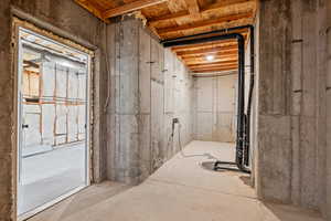 View of unfinished below grade area