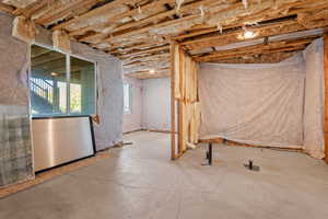 View of below grade area