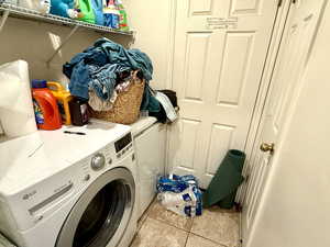 Laundry room with storage closet &  utility closet