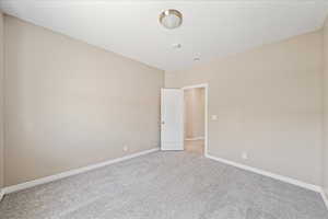 Spare room with baseboards and carpet floors