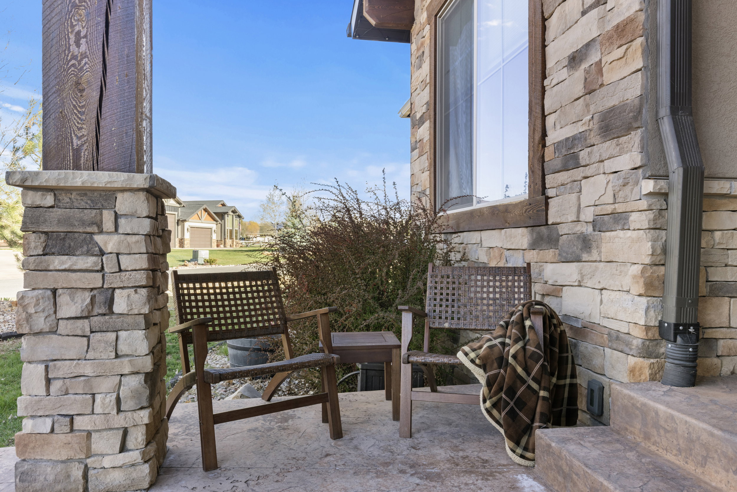 View of front porch