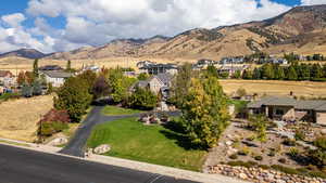 View of mountain background featuring nearby area