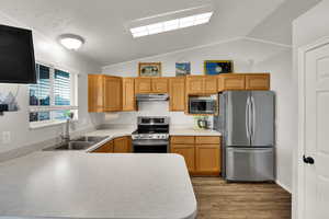 Kitchen featuring appliances with stainless steel finishes