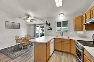 Kitchen with range with double oven