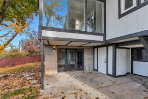 Separate outside entrance to basement