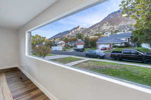 Large picture window with gorgeous views