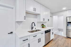 New faucets and plumbing fixtures throughout