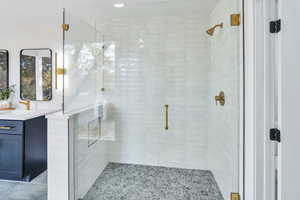Large walk-in shower