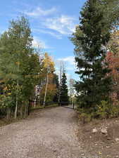 View of road with a gated entry and a gate