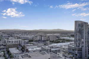 View of city with mountains