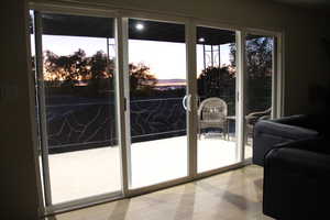Doorway to outside with plenty of natural light