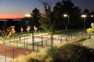 View of tennis court