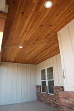 Detailed view of recessed lighting