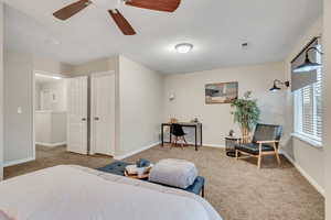 Walk-in closet and sitting area