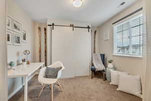 Barn door storage closet