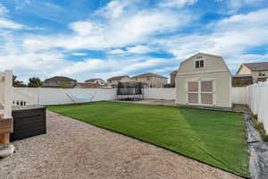 White vinyl fully fenced