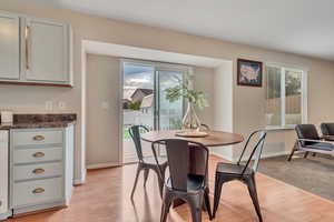 Separate dining area