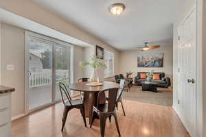 Huge deck right off dining area