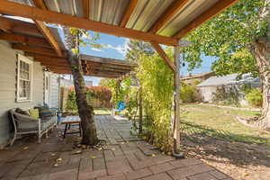 Private, fenced backyard.