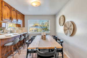 Room for a large table and chairs