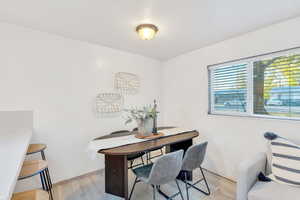 Separate dining space