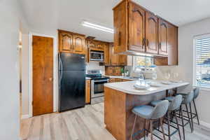 Extra seating at peninsula