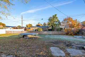 Large, flat, fully fenced backyard