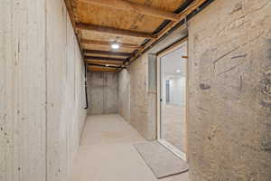 Cold storage room under front porch