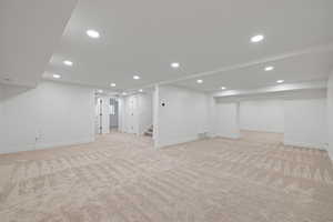 Basement family room area