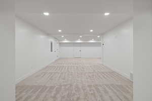 Basement family room area