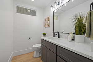 Spacious main floor half bath