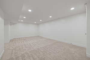 Basement family room area