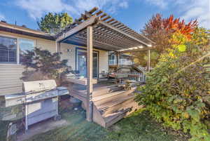 Deck with area for grilling