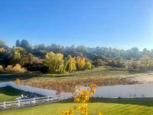 View of homesite and future city walking trail along Kays Creek.