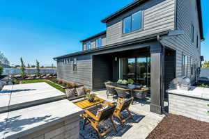 View of patio with grilling area