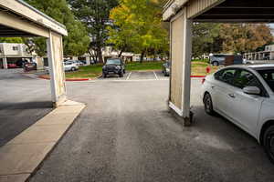 View of uncovered parking lot