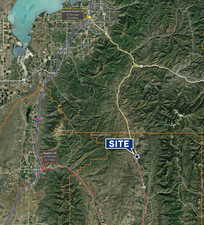 Aerial view of property's location