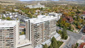 View of urban area with mountains