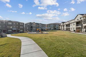 Surrounding community with a yard