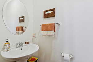 Half bath with a sink