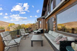 View of patio / terrace with a deck