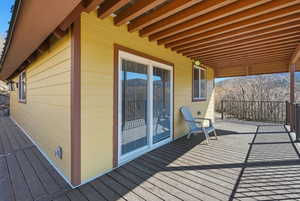 View of wooden terrace