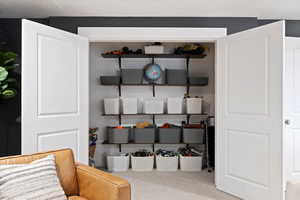 Detailed view of carpet floors