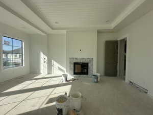 Fireplace in primary bedroom