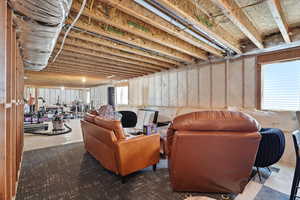 View of below grade area