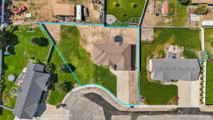 View of property location with property boundaries highlighted