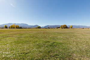 Mountain view with rural landscape