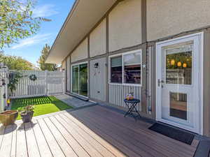 Fenced Patio that walks out to parking
