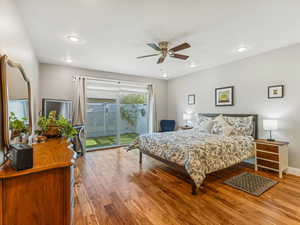 Primary Bedroom with a Patio Door